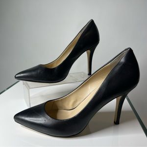 Classic Black Genuine Leather High Heel Pumps by INC International Concepts